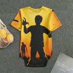 Halloween Walking Zombie Print Men's Bodysuit