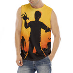 Halloween Walking Zombie Print Men's Fitness Tank Top