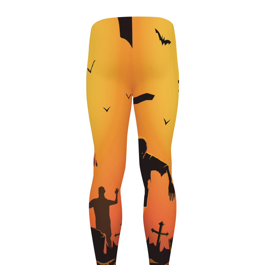 Halloween Walking Zombie Print Men's leggings