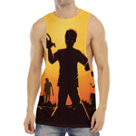 Halloween Walking Zombie Print Men's Muscle Tank Top