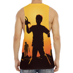 Halloween Walking Zombie Print Men's Muscle Tank Top