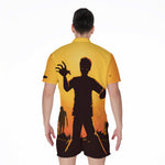 Halloween Walking Zombie Print Men's Rompers