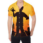 Halloween Walking Zombie Print Men's Shirt