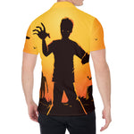 Halloween Walking Zombie Print Men's Shirt