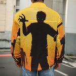 Halloween Walking Zombie Print Men's Shirt Jacket