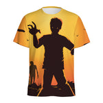Halloween Walking Zombie Print Men's Sports T-Shirt