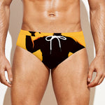 Halloween Walking Zombie Print Men's Swim Briefs
