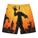 Halloween Walking Zombie Print Men's Swim Trunks