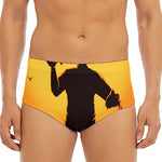 Halloween Walking Zombie Print Men's Triangle Swim Briefs