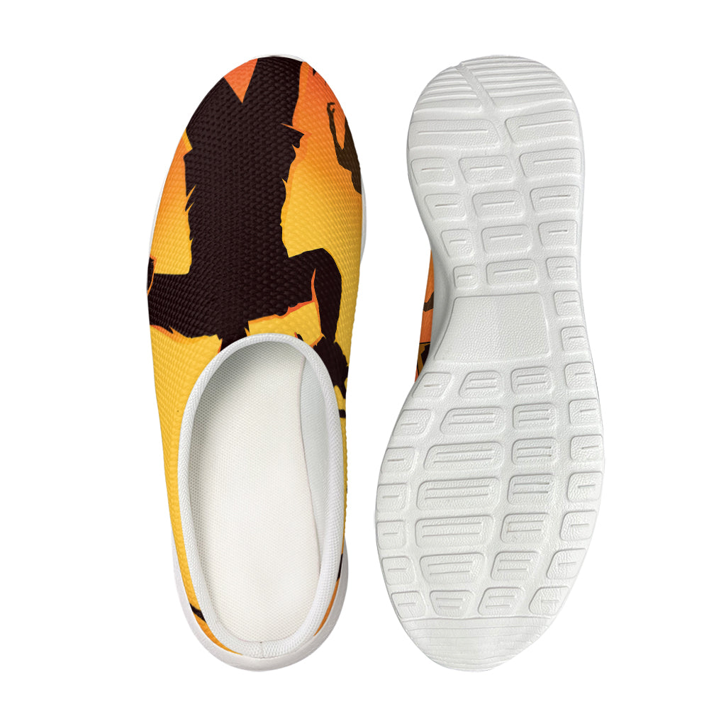 Halloween Walking Zombie Print Mesh Casual Shoes