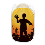Halloween Walking Zombie Print Mesh Laundry Hamper