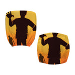 Halloween Walking Zombie Print Office Chair Cover