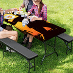 Halloween Walking Zombie Print Picnic Table Cover