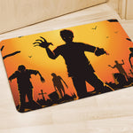 Halloween Walking Zombie Print Polyester Doormat