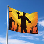 Halloween Walking Zombie Print Polyester Flag