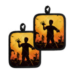 Halloween Walking Zombie Print Pot Holders