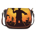 Halloween Walking Zombie Print Saddle Bag