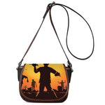 Halloween Walking Zombie Print Saddle Bag