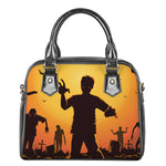 Halloween Walking Zombie Print Shoulder Handbag