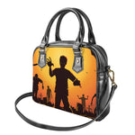 Halloween Walking Zombie Print Shoulder Handbag
