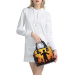 Halloween Walking Zombie Print Shoulder Handbag