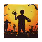 Halloween Walking Zombie Print Silk Bandana