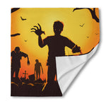 Halloween Walking Zombie Print Silk Bandana