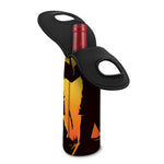 Halloween Walking Zombie Print Single Neoprene Wine Tote