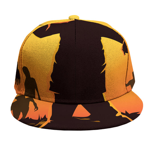 Halloween Walking Zombie Print Snapback Cap