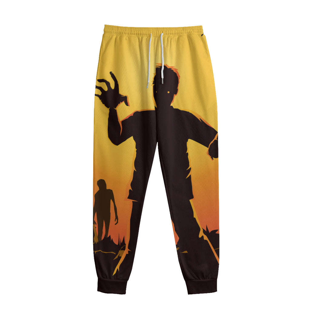Halloween Walking Zombie Print Sweatpants