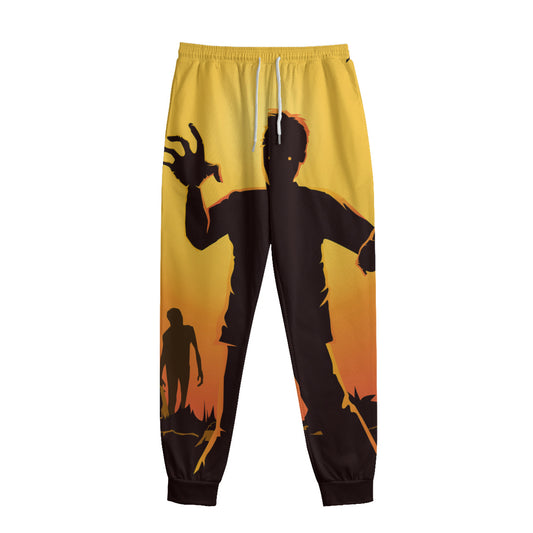 Halloween Walking Zombie Print Sweatpants