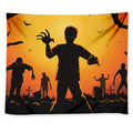 Halloween Walking Zombie Print Tapestry