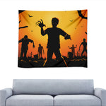 Halloween Walking Zombie Print Tapestry