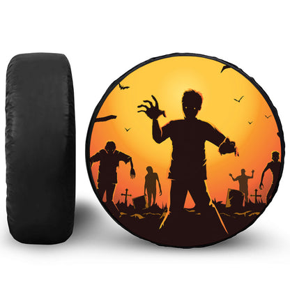 Halloween Walking Zombie Print Tire Cover