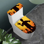 Halloween Walking Zombie Print Toilet Lid And Tank Cover Set