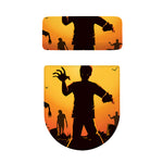 Halloween Walking Zombie Print Toilet Lid And Tank Cover Set