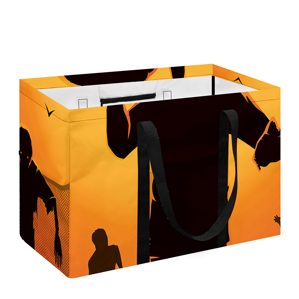 Halloween Walking Zombie Print Utility Tote Bag