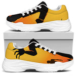 Halloween Walking Zombie Print White Chunky Shoes