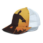 Halloween Walking Zombie Print White Mesh Trucker Cap