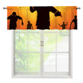Halloween Walking Zombie Print Window Valance