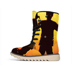 Halloween Walking Zombie Print Winter Boots