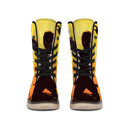 Halloween Walking Zombie Print Winter Boots