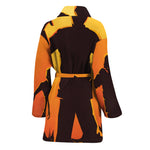 Halloween Walking Zombie Print Women's Bathrobe