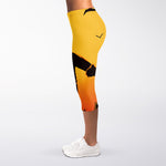 Halloween Walking Zombie Print Women's Capri Leggings