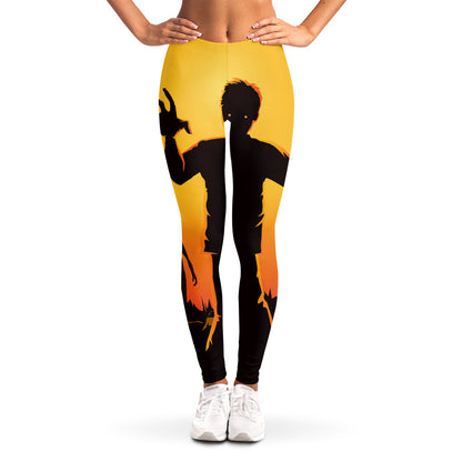 Halloween Walking Zombie Print Women's Leggings