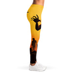 Halloween Walking Zombie Print Women's Leggings