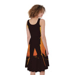 Halloween Walking Zombie Print Women's Sleeveless Dress