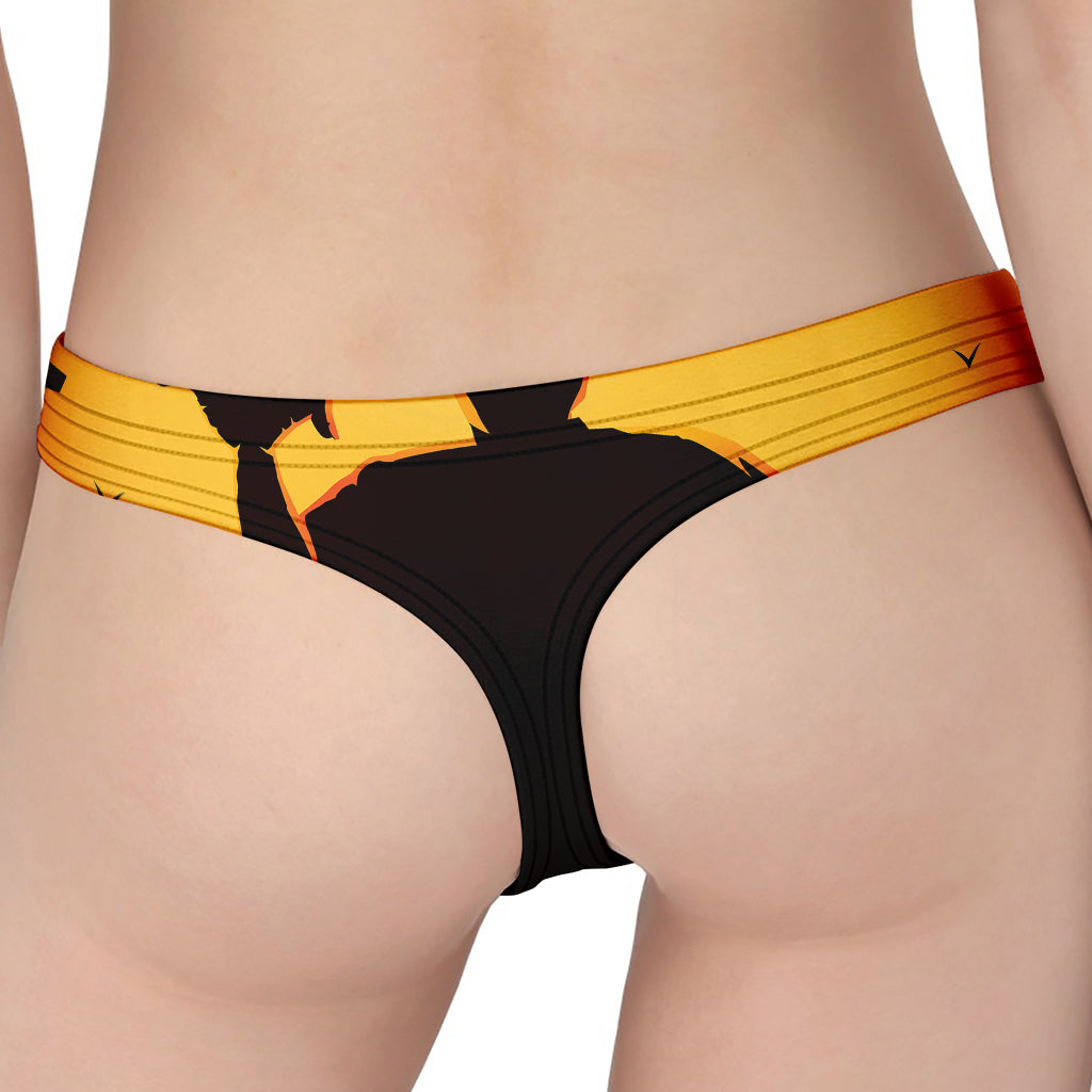 Halloween Walking Zombie Print Women's Thong