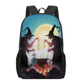 Halloween Witch And Cauldron Print 17 Inch Backpack