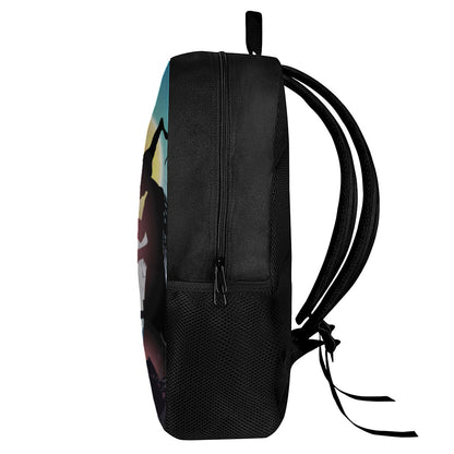 Halloween Witch And Cauldron Print 17 Inch Backpack